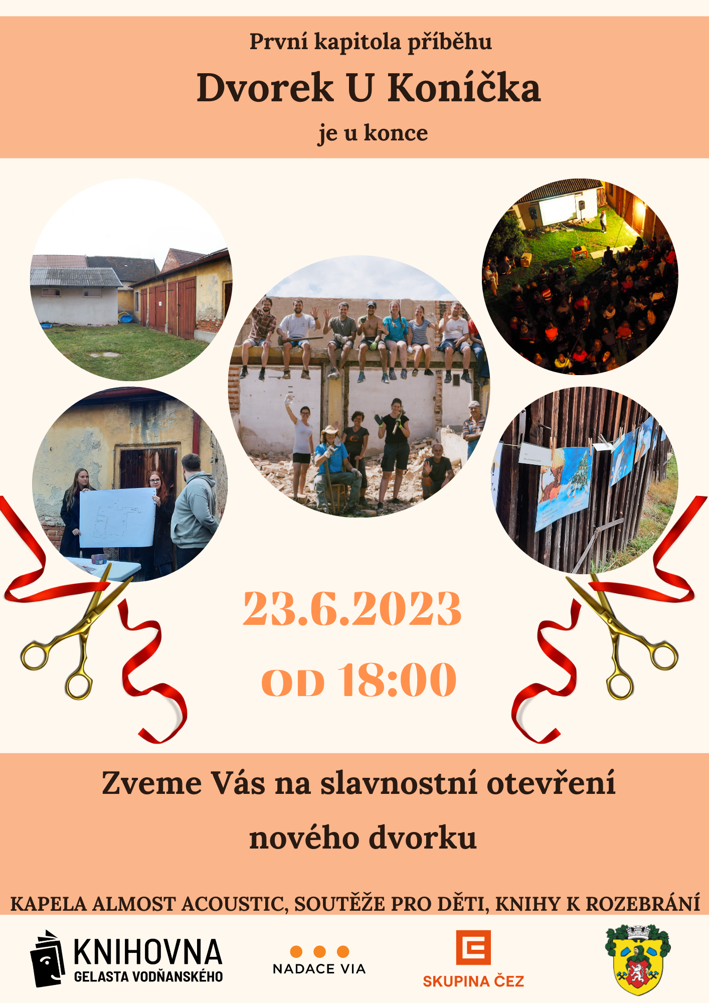 Plakát Slavnostní otevření Dvorku U Koníčka